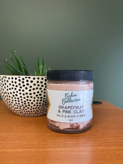 Grapefruit & Pink Clay Face and Body Scrub